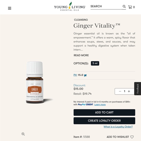 Young Living bundle of 5 ml bottles of Nutmeg & Ginger - Picture 5 of 7